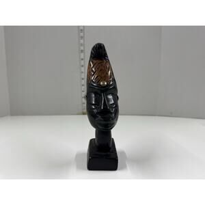 Hand Carved Wooden Female African Bust